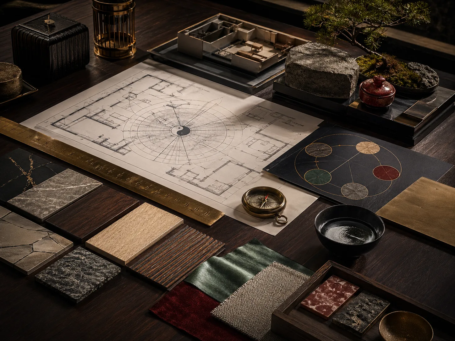 风水空间规划与材质方案